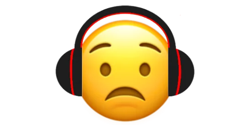 😟 Стикер «Headphones» для Telegram