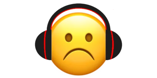 ☹️ Стикер «Headphones» для Telegram