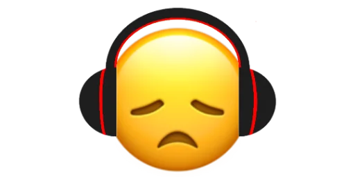 😞 Стикер «Headphones» для Telegram