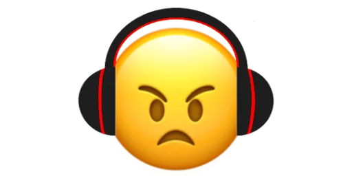 😠 Стикер «Headphones» для Telegram