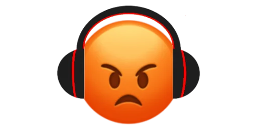 😡 Стикер «Headphones» для Telegram