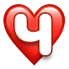 Стикер 24 ❤️ Буквы в сердечках - шрифт в сердечках ❤️