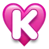 Стикер 56 ❤️ Буквы в сердечках - шрифт в сердечках ❤️