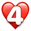 Стикер 36 ❤️ Буквы в сердечках - шрифт в сердечках ❤️