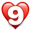 Стикер 41 ❤️ Буквы в сердечках - шрифт в сердечках ❤️