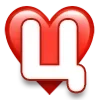 Стикер 23 ❤️ Буквы в сердечках - шрифт в сердечках ❤️