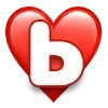 Стикер 29 ❤️ Буквы в сердечках - шрифт в сердечках ❤️