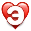 Стикер 30 ❤️ Буквы в сердечках - шрифт в сердечках ❤️