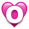 Стикер 60 ❤️ Буквы в сердечках - шрифт в сердечках ❤️