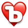 Стикер 27 ❤️ Буквы в сердечках - шрифт в сердечках ❤️