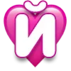 Стикер 55 ❤️ Буквы в сердечках - шрифт в сердечках ❤️