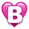 Стикер 48 ❤️ Буквы в сердечках - шрифт в сердечках ❤️
