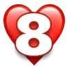 Стикер 40 ❤️ Буквы в сердечках - шрифт в сердечках ❤️
