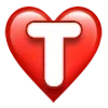 Стикер 19 ❤️ Буквы в сердечках - шрифт в сердечках ❤️