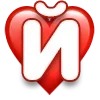 Стикер 10 ❤️ Буквы в сердечках - шрифт в сердечках ❤️