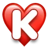 Стикер 11 ❤️ Буквы в сердечках - шрифт в сердечках ❤️