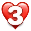Стикер 35 ❤️ Буквы в сердечках - шрифт в сердечках ❤️