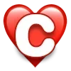 Стикер 18 ❤️ Буквы в сердечках - шрифт в сердечках ❤️