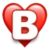 Стикер 3 ❤️ Буквы в сердечках - шрифт в сердечках ❤️