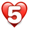 Стикер 37 ❤️ Буквы в сердечках - шрифт в сердечках ❤️