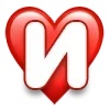 Стикер 9 ❤️ Буквы в сердечках - шрифт в сердечках ❤️