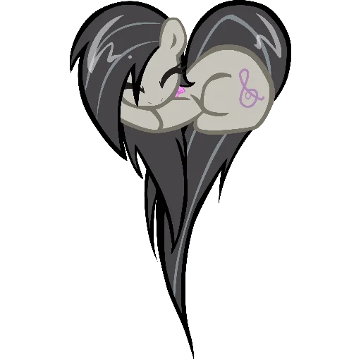 🤍 Стикер «Heart mlp» для Telegram
