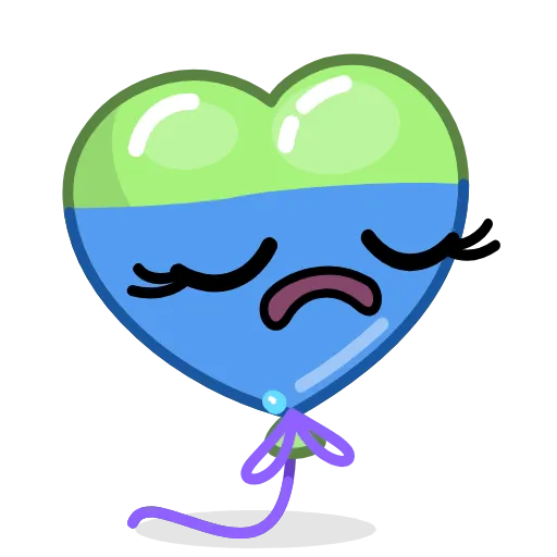 😭 Стикер «Helium Hearts» для Telegram