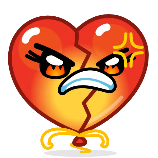 😡 Стикер «Helium Hearts» для Telegram