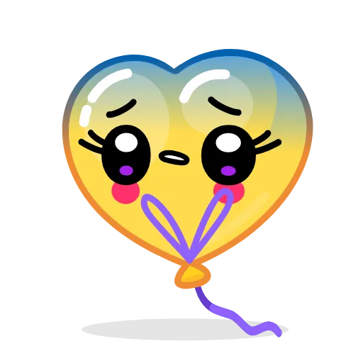 😨 Стикер «Helium Hearts» для Telegram