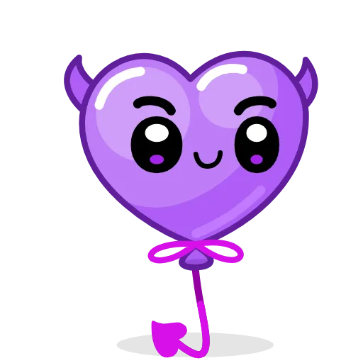 🍆 Стикер «Helium Hearts» для Telegram