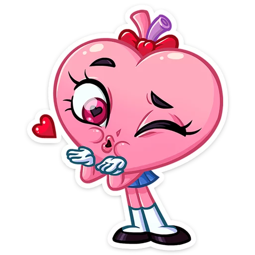 😘 Стикер «Сердце-чан» для Telegram