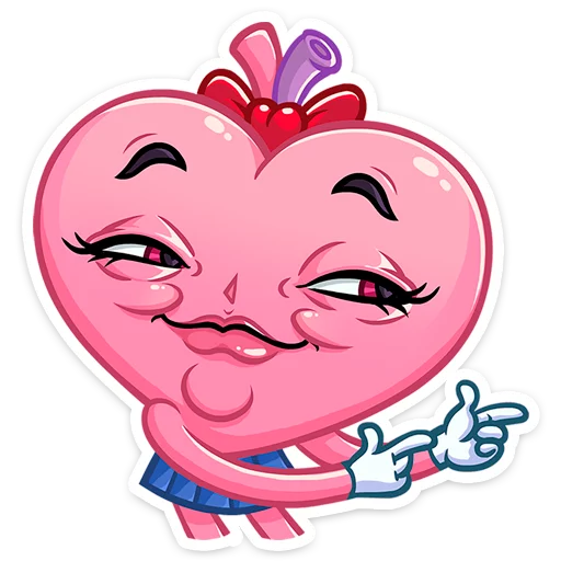 😉 Стикер «Сердце-чан» для Telegram