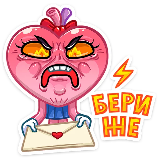 😡 Стикер «Сердце-чан» для Telegram