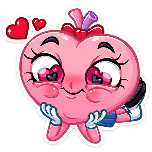 😍 Стикер «Сердце-чан» для Telegram