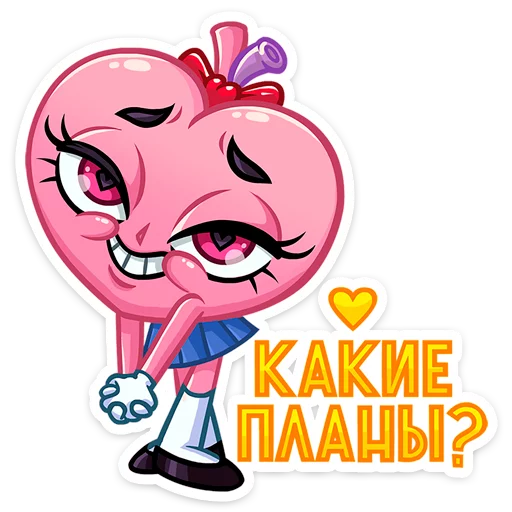 😉 Стикер «Сердце-чан» для Telegram