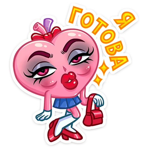 💅 Стикер «Сердце-чан» для Telegram