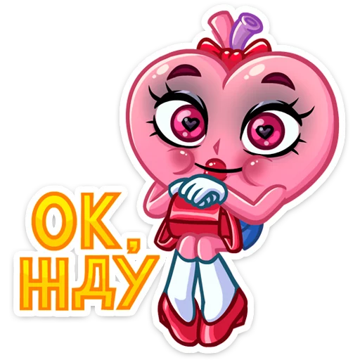 😐 Стикер «Сердце-чан» для Telegram