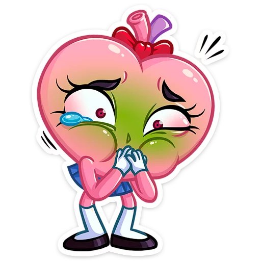 🤢 Стикер «Сердце-чан» для Telegram