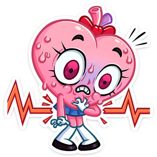 😬 Стикер «Сердце-чан» для Telegram
