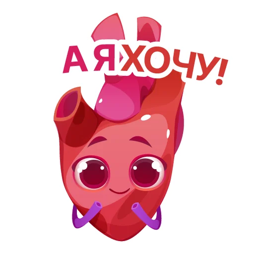 🤩 Стикер «АНАТОМИЧЕСКОЕ СЕРДЦЕ» для Telegram