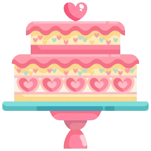 🎂 Эмодзи «Розовые буквы, сердечки, иконки» для Telegram