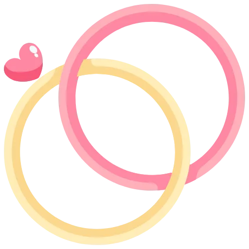 💍 Эмодзи «Розовые буквы, сердечки, иконки» для Telegram