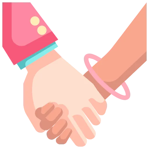 🤝 Эмодзи «Розовые буквы, сердечки, иконки» для Telegram