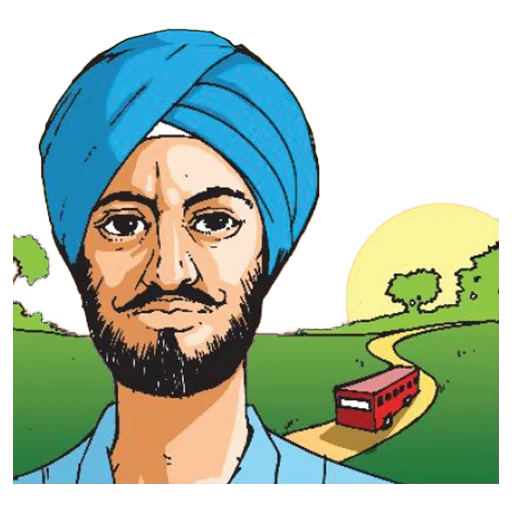 👳‍♀️ Стикер «ਉਦਾਸ ਚਿੱਤ» для Telegram