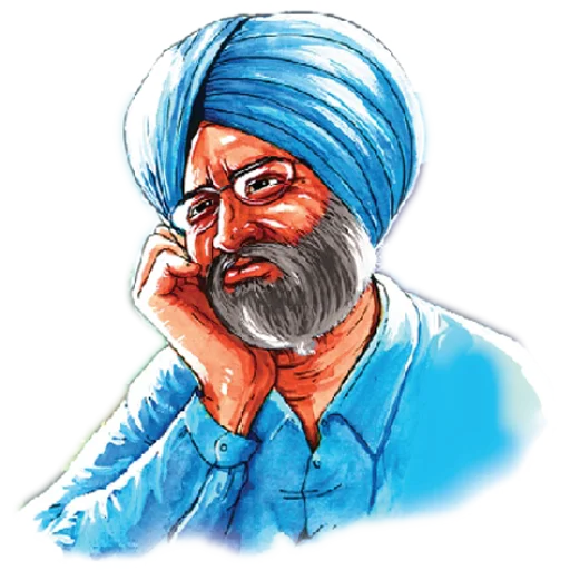 😞 Стикер «ਉਦਾਸ ਚਿੱਤ» для Telegram