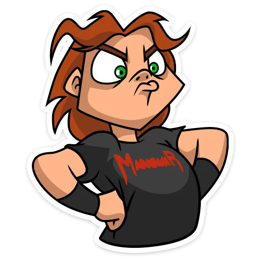 😠 Стикер «Хэви • Metal Family» для Telegram
