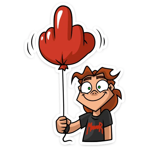 🖕 Стикер «Хэви • Metal Family» для Telegram