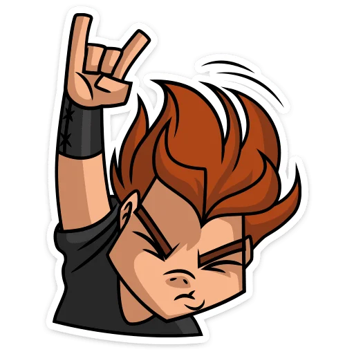 🤟 Стикер «Хэви • Metal Family» для Telegram