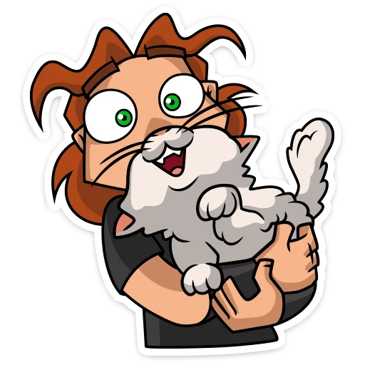 🐈 Стикер «Хэви • Metal Family» для Telegram