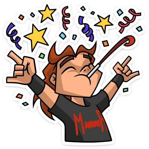 🥳 Стикер «Хэви • Metal Family» для Telegram